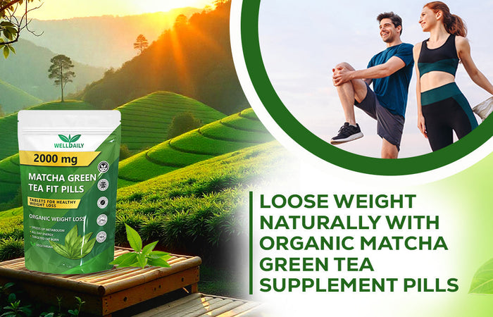 Loose Weight Naturally with Organic Matcha Green Tea Supplement Pills